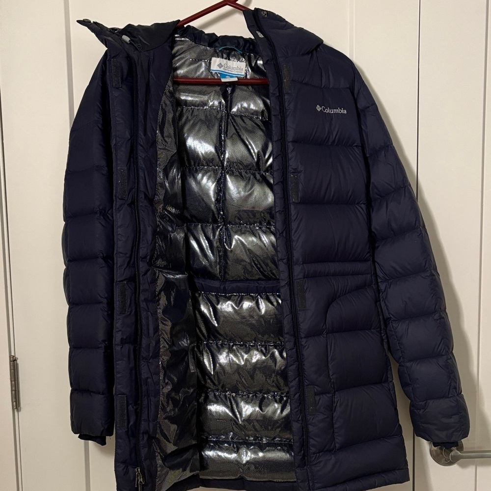 Columbia Womens Omni Heat Insulated Black Down Long - Picture 3 of 5